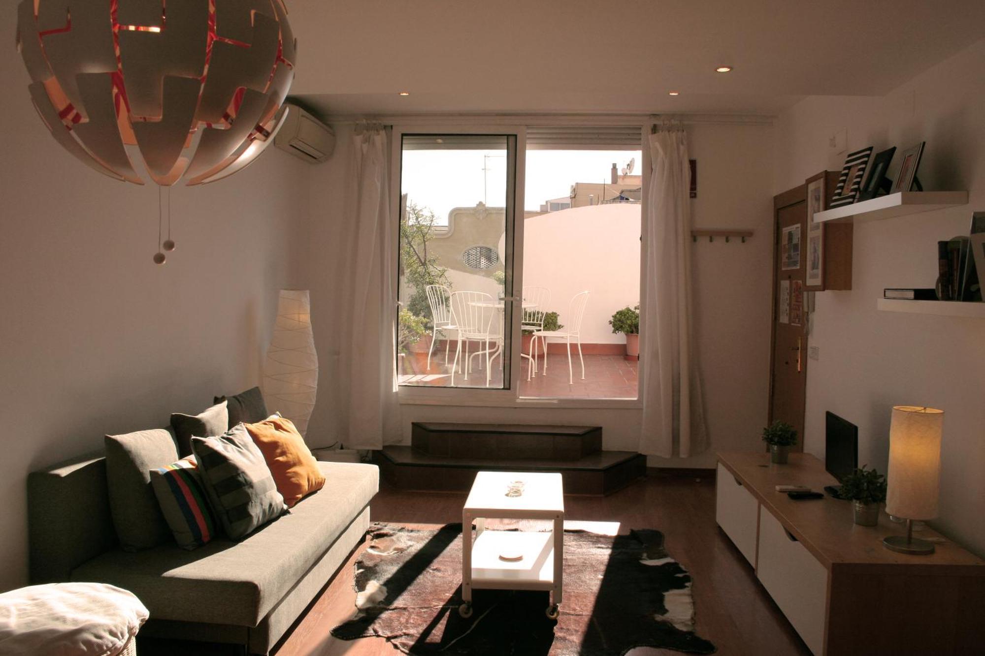 Lovely Apartment With A Terrace Barcelona Eksteriør billede
